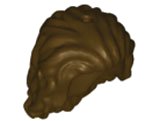 LEGO part Mini poupée, cheveux longs ondulés, frange balayée vers l'arrière avec trou en haut et sur le côté - caoutchouc flexible 28705