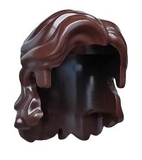 LEGO part Minifigure, Hair Mid-Length Wavy with Center Part and Sidelocks 35494
