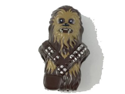 LEGO onderdeel Minifigure, Head, Modified SW Wookiee with Double Bandolier and Pouch, Chewbacca with Medium Nougat Face Fur and Teeth Pattern (36038pb01)