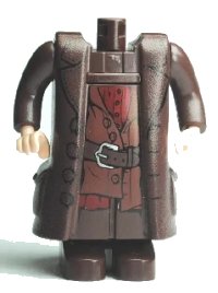 LEGO part Body Giant, HP Hagrid, Shirt and Belt and Coat Pattern - with Arms and Light Nougat Movable Hands 40250cx3