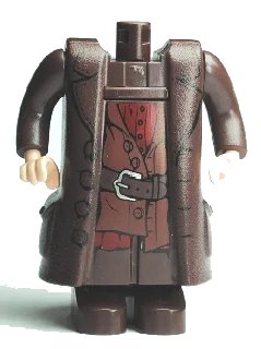LEGO onderdeel Body Giant, HP Hagrid, Shirt and Belt and Coat Pattern - with Arms and Light Nougat Movable Hands (40250cx3)