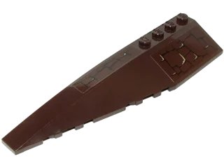 LEGO onderdeel Wedge 12 x 3 Left with Stones Pattern (Stickers) - Set 70010 (42061pb29)