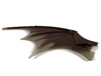 LEGO part Dragon Wing 19 x 11 with Marbled Trans-Brown Trailing Edge Pattern 51342pb11