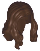 LEGO part Minifigure, Hair Long Wavy with Center Part 95225