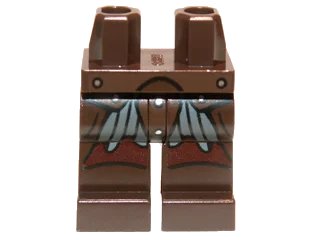 LEGO onderdeel Hips and Legs with Leather Armor Pattern (Uruk-Hai) (970c00pb0159)