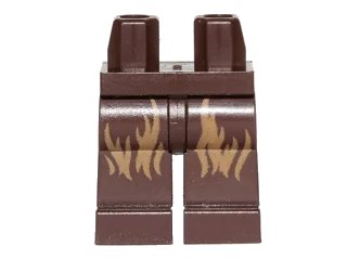 LEGO onderdeel Hips and Legs with Medium Nougat Fur Pattern (SW Chewbacca) (970c00pb0281)