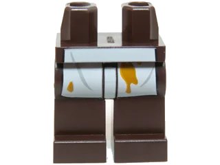 LEGO onderdeel Hips and Legs with White Apron with Dirt Stains Pattern (970c00pb0352)