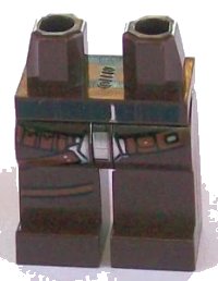 LEGO onderdeel Hips and Legs with SW Gunbelt, Black Belt on Hips Pattern (Han Solo) 970c00pb0728