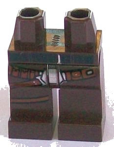 LEGO onderdeel Hips and Legs with SW Gunbelt, Black Belt on Hips Pattern (Han Solo) (970c00pb0728)