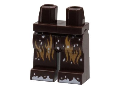 LEGO onderdeel Hips and Legs with Medium Nougat Fur, White Snow on Legs and Feet Pattern (SW Chewbacca) (970c00pb1384)