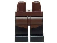LEGO part Hips and Black Legs with Dark Brown Robe Pattern 970c11pb26