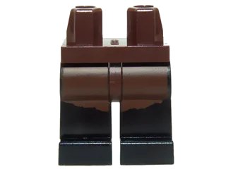 LEGO onderdeel Hips and Black Legs with Dark Brown Robe Pattern (970c11pb26)