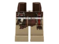 LEGO onderdeel Hips and Dark Tan Legs with Pouch and Sash Pattern (Tonto) 970c69pb08