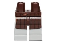 LEGO part Hips and Light Bluish Gray Legs with Dark Brown Coat with Holster Pattern 970c86pb09