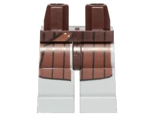 LEGO onderdeel Hips and Light Bluish Gray Legs with Reddish Brown Coattails and Holster Pattern (970c86pb21)