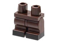 LEGO part Hips and Medium Legs with Black Shoes Pattern 970cm00pb012