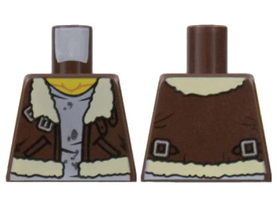 LEGO onderdeel Torso Monster Fighters Flight Vest with Undershirt with Dirt Stains Pattern (973pb1153)