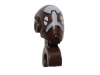 LEGO part Minifigure, Head, Modified Mechanical with White Eyes and White and Black Pattern (SW Commando Droid Captain) 98103pb02