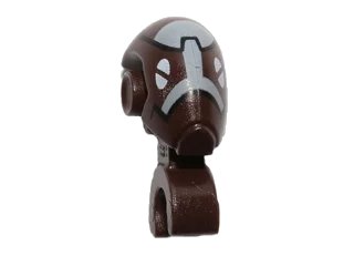LEGO onderdeel Minifigure, Head, Modified Mechanical with White Eyes and White and Black Pattern (SW Commando Droid Captain) (98103pb02)