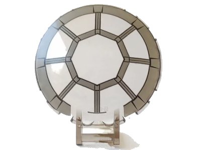 LEGO onderdeel Dish 6 x 6 Inverted with Bar Handle with SW 8 Spoke Radial Cockpit Pattern (18675pb02)