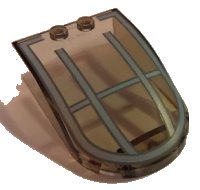 LEGO part Windscreen 6 x 4 x 1 1/3 Canopy Straight Sides with Gray Star Wars Skimmer Pattern 18973pb08