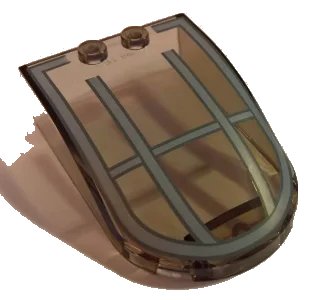 LEGO onderdeel Windscreen 6 x 4 x 1 1/3 Canopy Straight Sides with Gray Star Wars Skimmer Pattern (18973pb08)