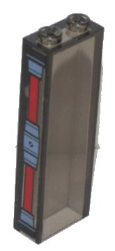 LEGO part Ladrillo 1 x 2 x 5 con Patrón de Barra de Energía Roja (Adhesivo) - Set 70596 2454pb265