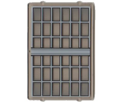 LEGO onderdeel Glass for Window 1 x 4 x 5 with Bars Pattern (Sticker) - Set 4856 (2494pb12)
