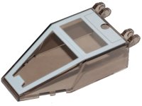 LEGO part Windscreen 7 x 4 x 1 2/3 with Locking Dual 2 Fingers, 9 Teeth with Light Bluish Gray SW Snowspeeder Pattern 30372pb08