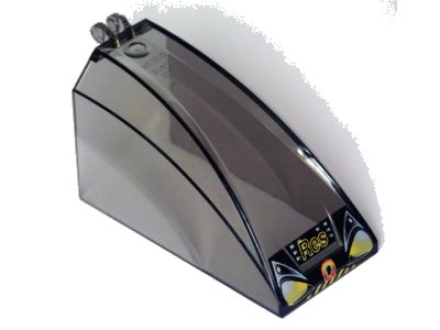 LEGO onderdeel Windscreen 8 x 4 x 4 Curved with 2 Fingers with Headlights and Res-Q Pattern (30649px1)