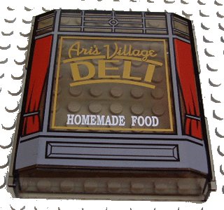 LEGO onderdeel Panel 2 x 8 x 8 with Ari's Village Deli Pattern (30650pb05)