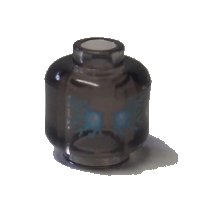 LEGO part Minifigure, Head Alien Ghost with Medium Azure and White Energy and Eyes Pattern - Vented Stud 3626pb3341