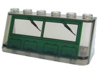 LEGO onderdeel Windscreen 2 x 6 x 2 with Split Windshield Pattern (Sticker) - Set 7625 4176pb21