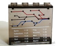 LEGO part Panel 1 x 4 x 3 - Hollow Studs with Train Map and Schedule Pattern (Sticker) - Set 7897/7997 4215bpb36