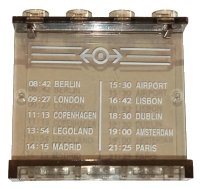 LEGO part Panel 1 x 4 x 3 - Hollow Studs with Schedule Pattern 3 on Inside (Sticker) - Set 4511 4215bpb43