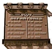 LEGO onderdeel Panel 1 x 4 x 3 - Hollow Studs with Schedule and 'DEPARTURES' Pattern on Inside (Sticker) - Set 4513 4215bpb45