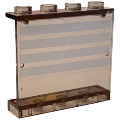 LEGO onderdeel Panel 1 x 4 x 3 with 4 White Stripes Pattern (Sticker) - Set 4513 (4215pb066)