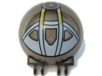 LEGO part Windscreen 6 x 6 x 3 Canopy Half Sphere with Dual 2 Fingers with SW Republic Attack Gunship Pattern 50747pb02