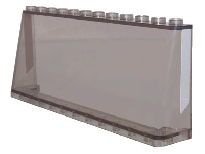 LEGO onderdeel Windscreen 2 x 12 x 4 with Light Bluish Gray Stripe Pattern on Both Sides (Stickers) – Set 10262 (6267pb04)