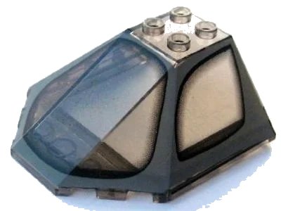 LEGO onderdeel Windscreen 6 x 6 x 2 Canopy with SW General Grievous' Starfighter Pattern (87606pb01)