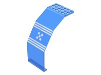 LEGO part Panel 10 x 6 x 11 with Futuron Stripes Pattern 2408p04