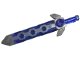 LEGO onderdeel Minifigure, Weapon Sword, Long with Molded Flexible Rubber Flat Silver Tip and Angular Crossguard Pattern 24108pb01