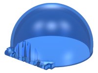 LEGO part Parabrezza 6 x 6 x 3 Canopy Semisfera con Cerniera 30083