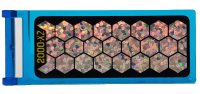 LEGO part Flag 7 x 3 with Bar Handle with Space Port Solar Array with '2000-XZ' Pattern (Sticker) - Sets 6454 / 6456 / 6458 30292pb001
