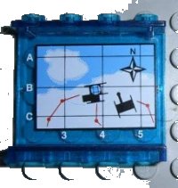 LEGO onderdeel Panel 1 x 4 x 3 with Map Arctic Pattern on Inside (Sticker) - Set 6575 4215pb039