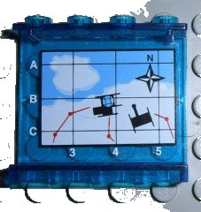 LEGO onderdeel Panel 1 x 4 x 3 with Map Arctic Pattern on Inside (Sticker) - Set 6575 (4215pb039)