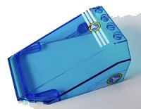LEGO part Windscreen 8 x 6 x 3 Wedge with Space Port Pattern on Top and Sides (Stickers) - Set 6453 551pb01