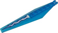 LEGO part Hinge Plate 3 x 12 with Angled Side Extensions and Tapered Ends with Blue and White Lightning on Transparent Background Pattern Type 1 (Sticker) - Set 70602 57906pb014