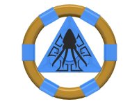 LEGO part Ring with Center Triangle with Gold Bands and Squid Pattern (Atlantis Treasure Key) 87748pb04