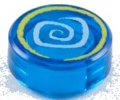 LEGO onderdeel Tile, Round 1 x 1 with Ninjago Hypnobrai Pattern (98138pb003)